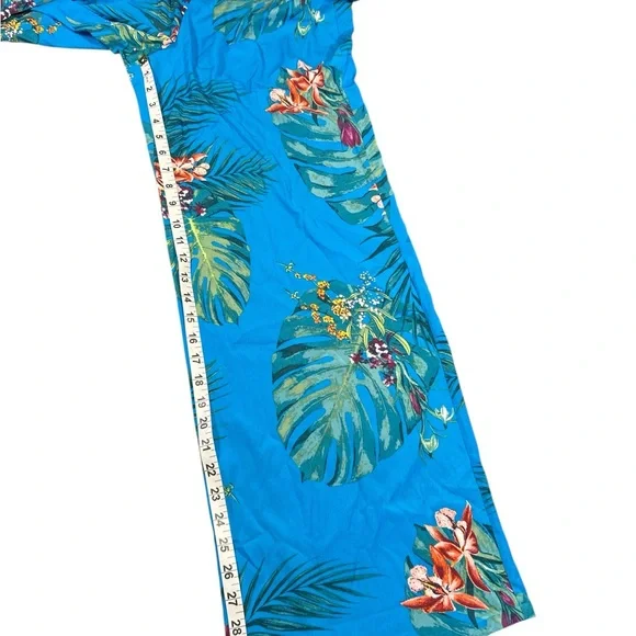 Soma 3 Piece PJ Set Size Medium Glamour Foliage Blue Sea NWT - Picture 6 of 11